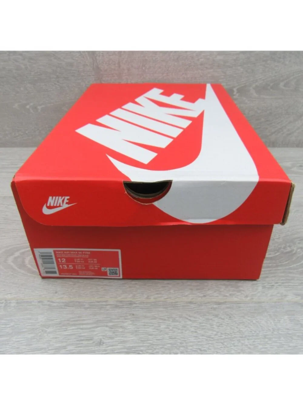 Nike Air Max 90 Premium Mens Size 12 Iron Grey Red Shoes NEW - Picture 12 of 16